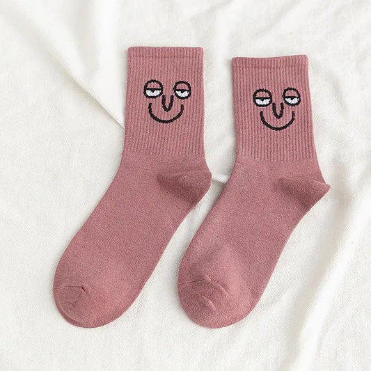 Funny Expression Jacquard Socks