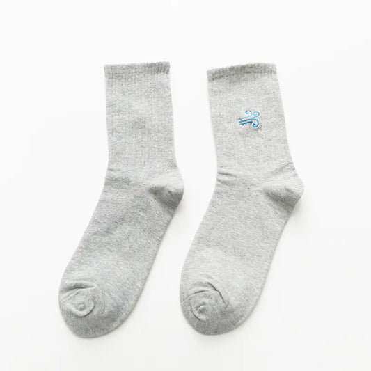 Cartoon Embroidered Weather Tube Socks