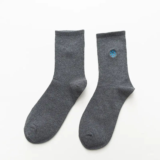 Cartoon Embroidered Weather Tube Socks