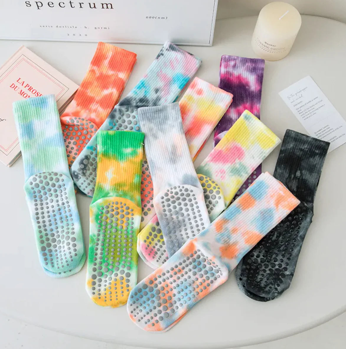 Cotton Calf Non-slip Yoga Socks