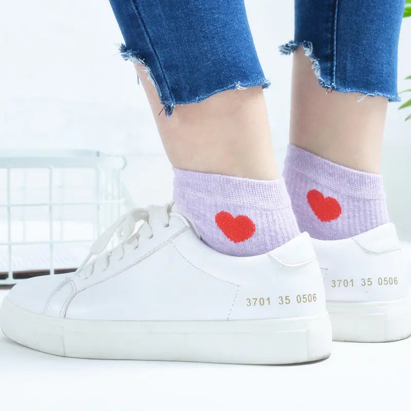 Embroidered Cotton Socks for Women - Thick Design