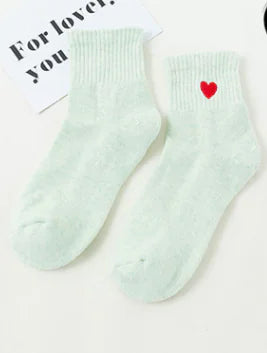 Embroidered Cotton Socks for Women - Thick Design