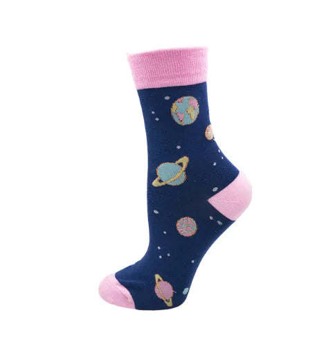 Harajuku Strawberry Lace Socks, Unicorn & Planet Socks