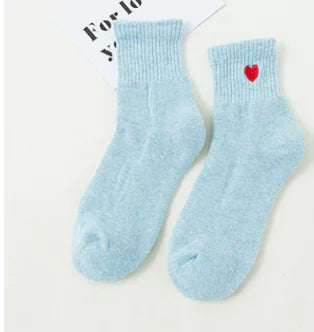 Embroidered Cotton Socks for Women - Thick Design