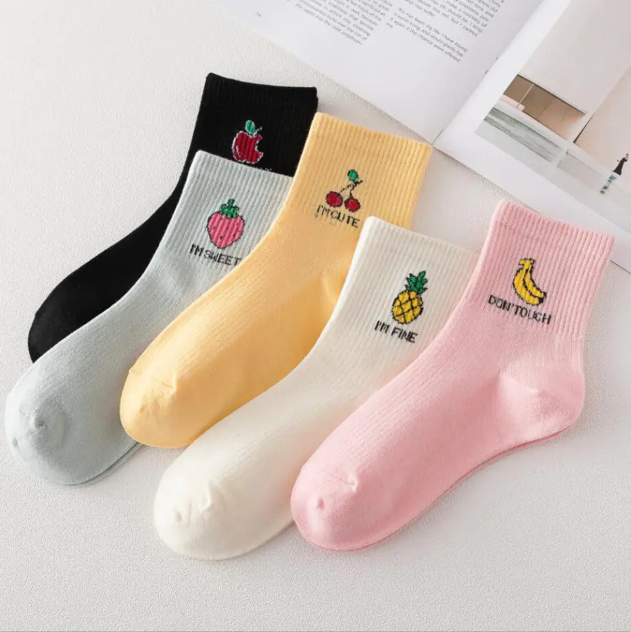 Harajuku Strawberry Lace Socks, Unicorn & Planet Socks