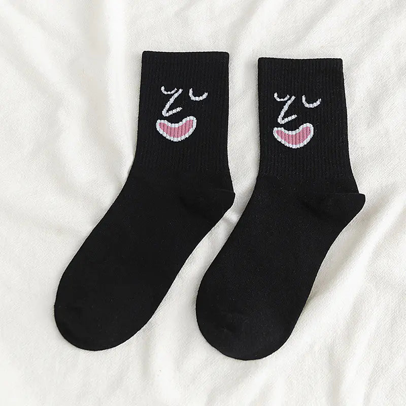 Funny Expression Jacquard Socks