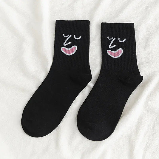 Funny Expression Jacquard Socks
