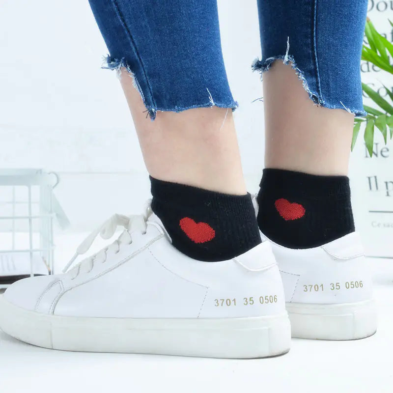 Embroidered Cotton Socks for Women - Thick Design
