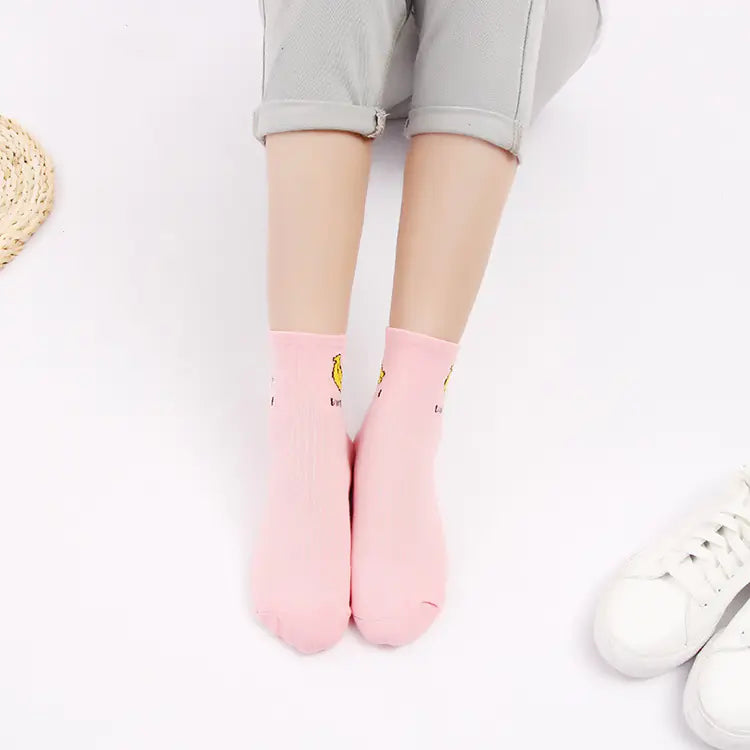Harajuku Strawberry Lace Socks, Unicorn & Planet Socks