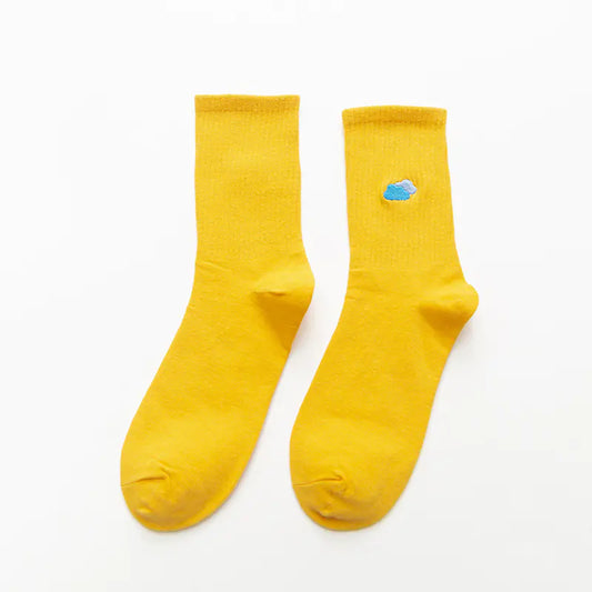 Cartoon Embroidered Weather Tube Socks