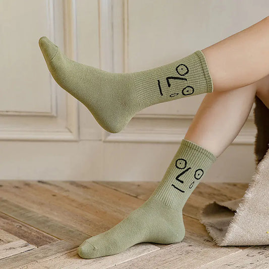 Funny Expression Jacquard Socks