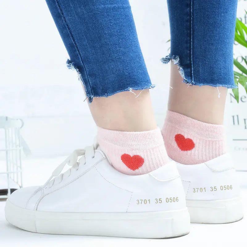Embroidered Cotton Socks for Women - Thick Design