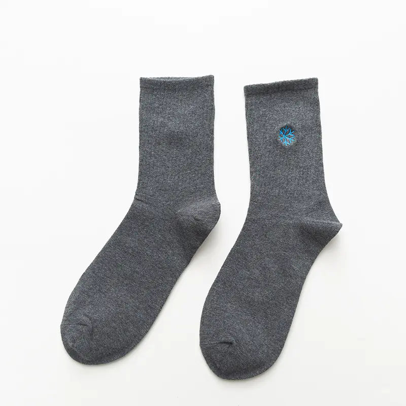 Cartoon Embroidered Weather Tube Socks
