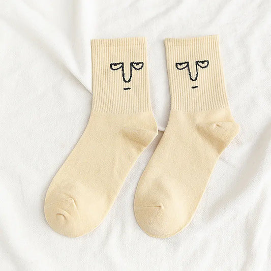 Funny Expression Jacquard Socks