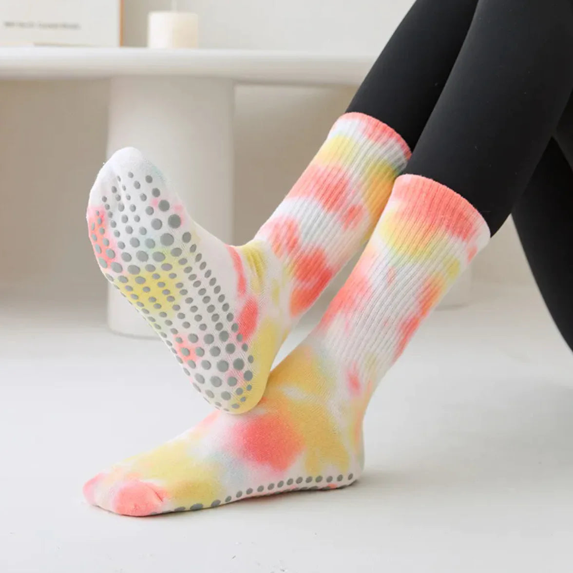 Cotton Calf Non-slip Yoga Socks