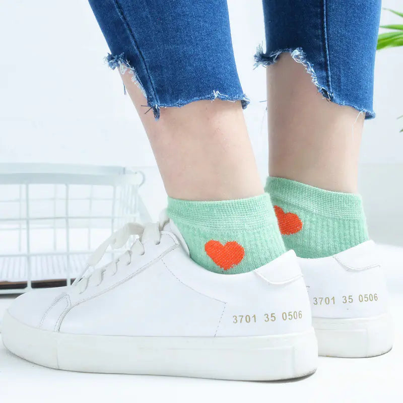 Embroidered Cotton Socks for Women - Thick Design