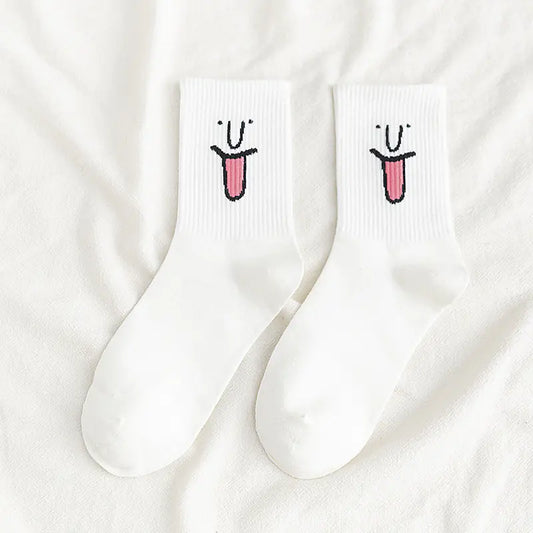 Funny Expression Jacquard Socks